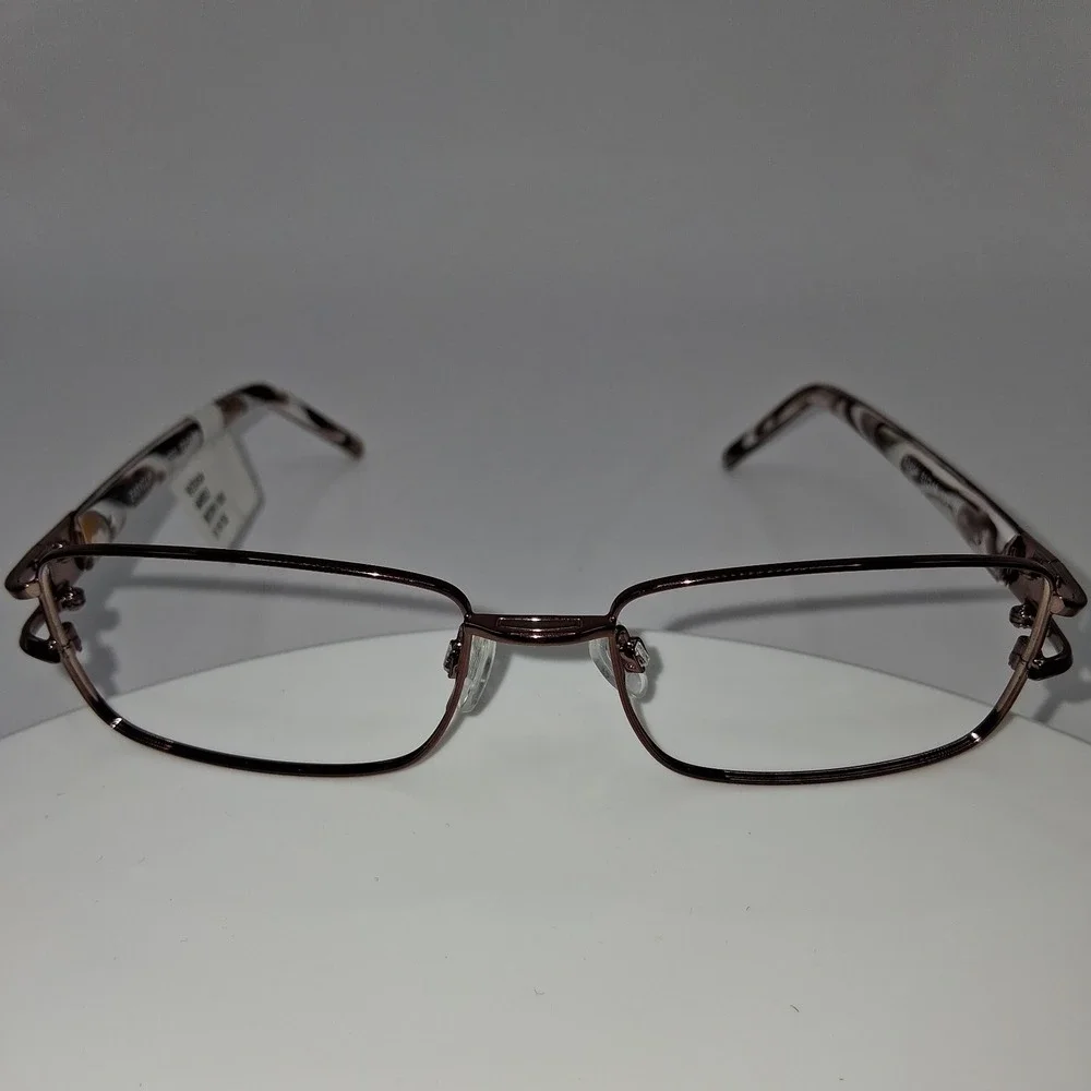 Easy Clip W-S2434 10 51-16-135 Dark Rose Metal Full Rim Eyeglasses FRAMES ONLY